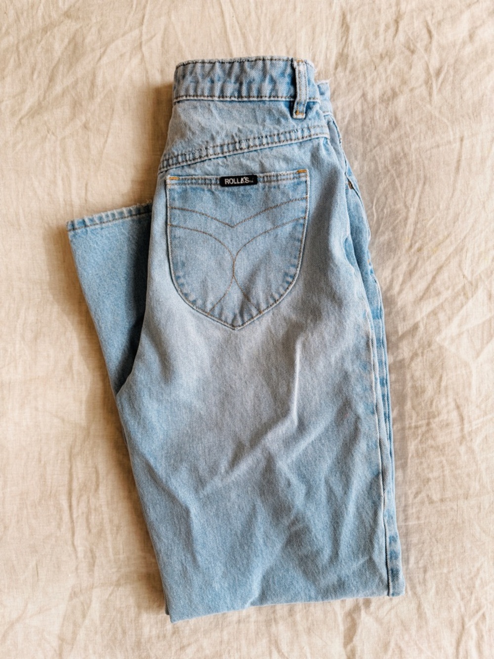 ROLLAS Light Wash Wide Leg Jeans - Light Blue